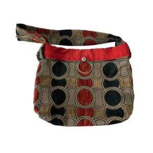 Neet Zi Bohemian Super Soft Hobo Bag Purse Silver accents 11” H X 15” W X 3” D